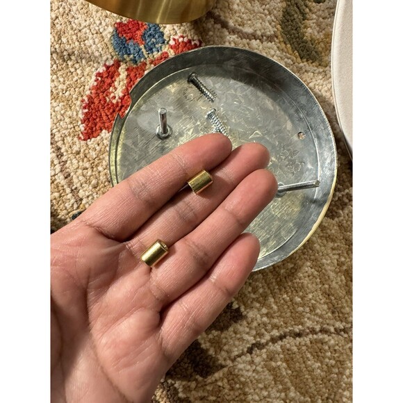 vintage Decorative 1 light Swing Arm Wall Sconce  Brass with white bell shade - Picture 5 of 16